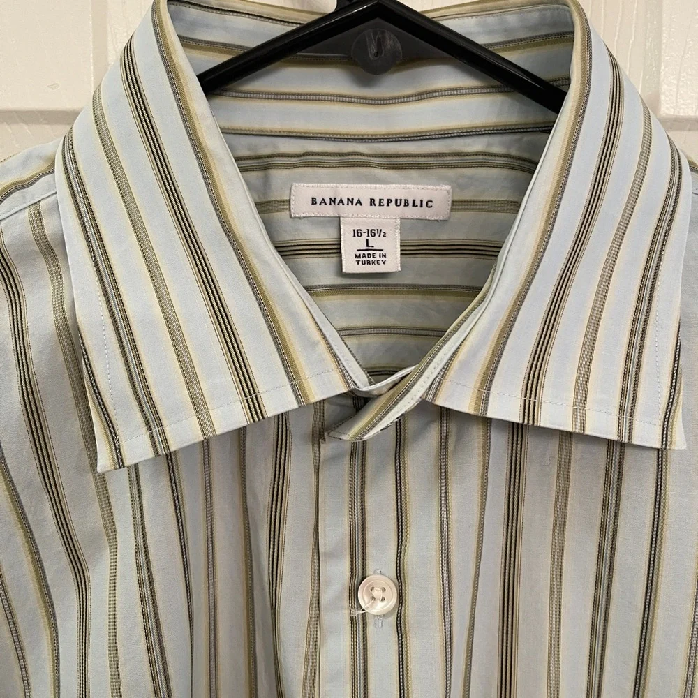 Banana Republic Men's‎ Striped Button Down Shirt Large 16–16.5
